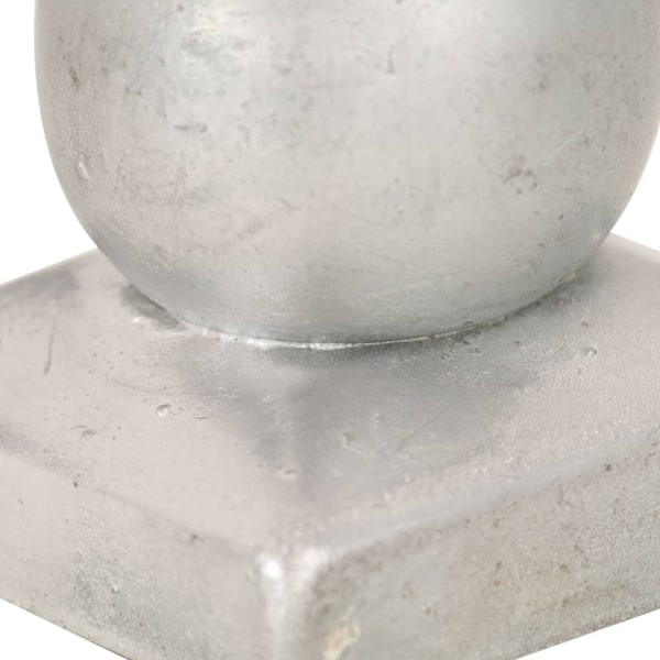 vidaXL Stolphattar klot 6 st galvaniserad metall 91x91 mm Silver