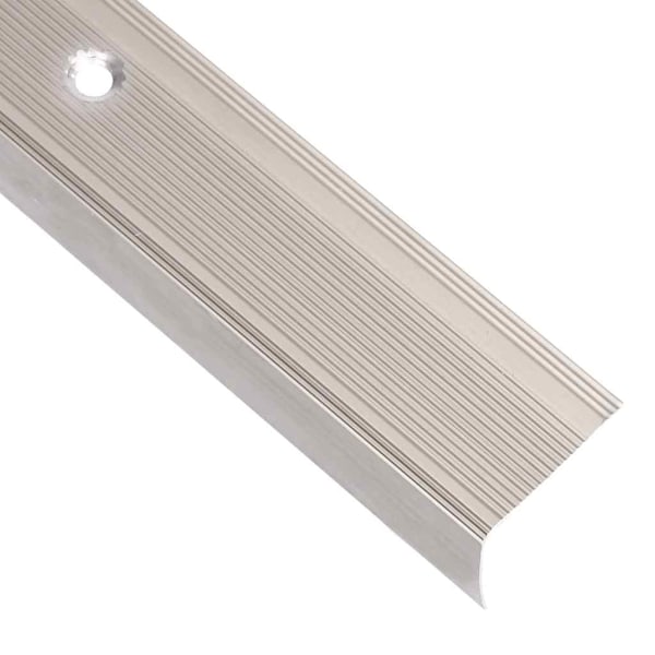 vidaXL Trappnosings i L-form 15 st aluminium 90 cm champagne Silver