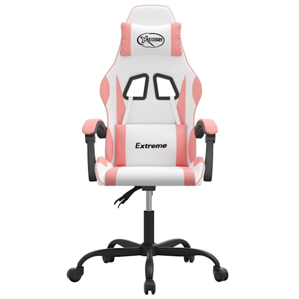 vidaXL Gamingstol vit och rosa konstläder Rosa