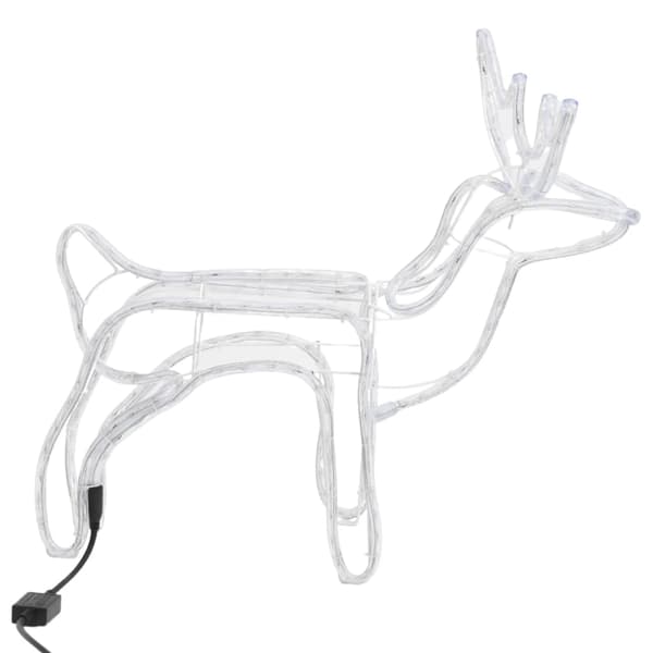 vidaXL Renfigur 3 st ljusslinga varmvit 60x30x60 cm