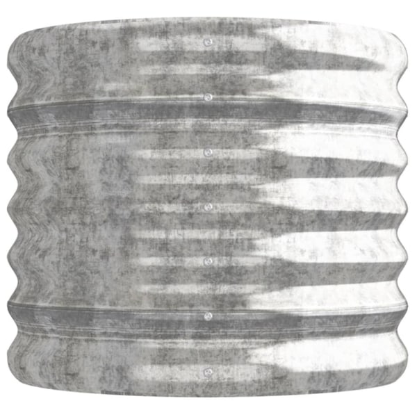 vidaXL Odlingslåda pulverlackerat stål 114x40x36 cm silver Silver