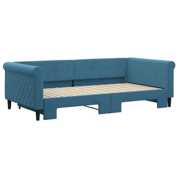 vidaXL Dagbädd utdragbar blå 100x200 cm sammet Blå
