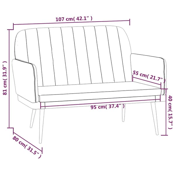 vidaXL Bänk grå 107x80x81 cm konstläder Grå