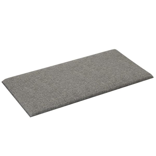 vidaXL Väggpaneler 12 st ljusgrå 30x15 cm tyg 0,54 m² Grå