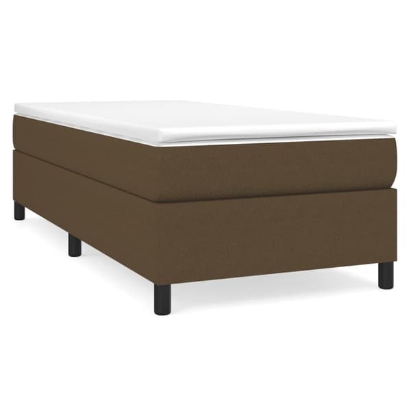 vidaXL Ramsäng mörkbrun 100x200 cm tyg Brun