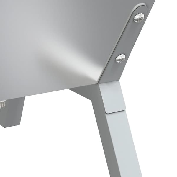 vidaXL Grillbricka silver 158x42x31 cm rostfritt stål Silver
