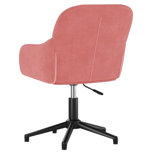 vidaXL Snurrbara matstolar 2 st rosa sammet Rosa