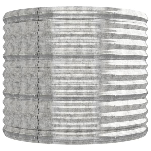 vidaXL Odlingslåda galvaniserat stål 224x80x68 cm silver Silver