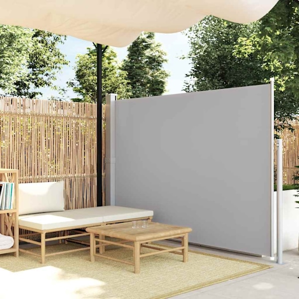 vidaXL Infällbar sidomarkis 170x300 cm grå grå