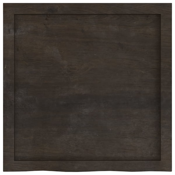 vidaXL Bordsskiva mörkbrun 60x60x(2-6) cm behandlad massiv ek Brun