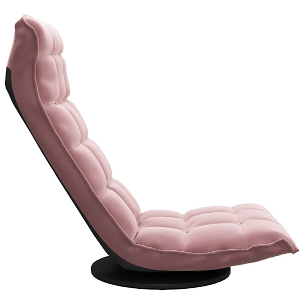 vidaXL Snurrbar golvstol rosa sammet Rosa