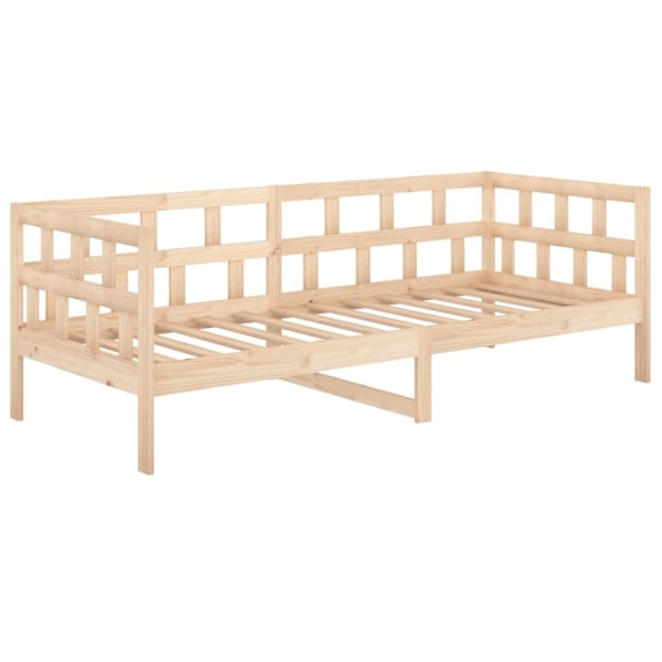 vidaXL Dagbädd massiv furu 90x190 cm Brun