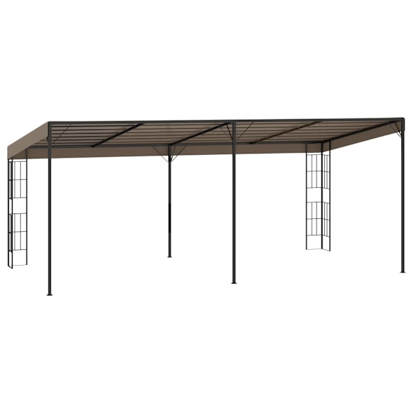 vidaXL Väggmonterad paviljong 6x3 m taupe tyg Taupe