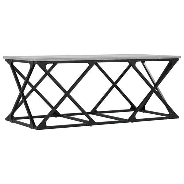 vidaXL Soffbord grå sonoma 100x49x40 cm konstruerat trä Grå