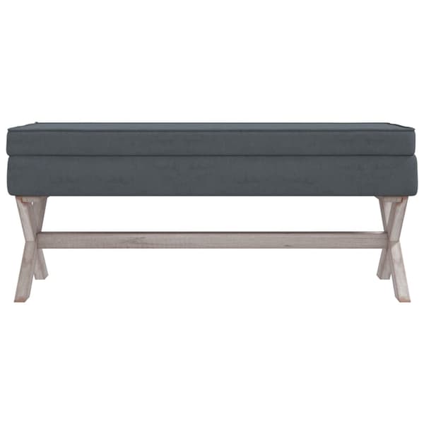 vidaXL Förvaringspall mörkgrå 110x45x49 cm sammet Grå