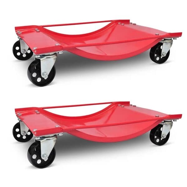 vidaXL Hjuldolly 2-pack Brun