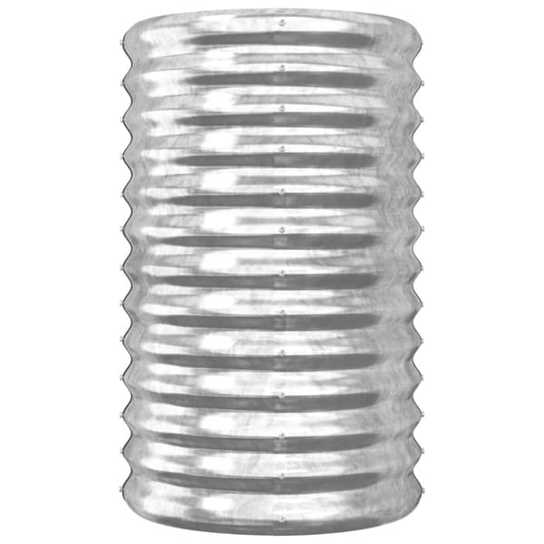 vidaXL Odlingslåda pulverlackerat stål 40x40x68 cm silver Silver