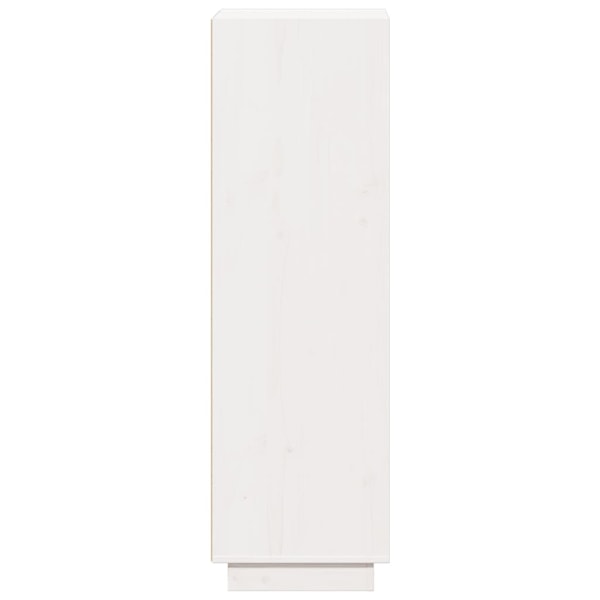 vidaXL Förvaringsskåp vit 37x34x110 cm massiv furu Vit