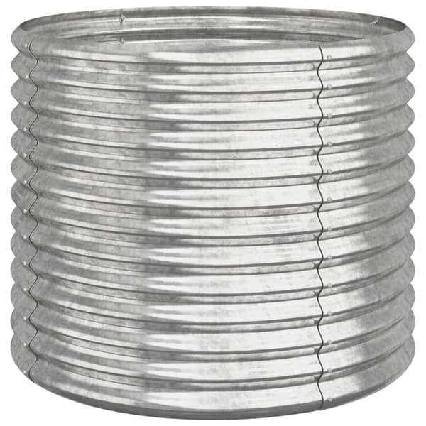 vidaXL Odlingslåda pulverlackerat stål 80x80x68 cm silver Silver
