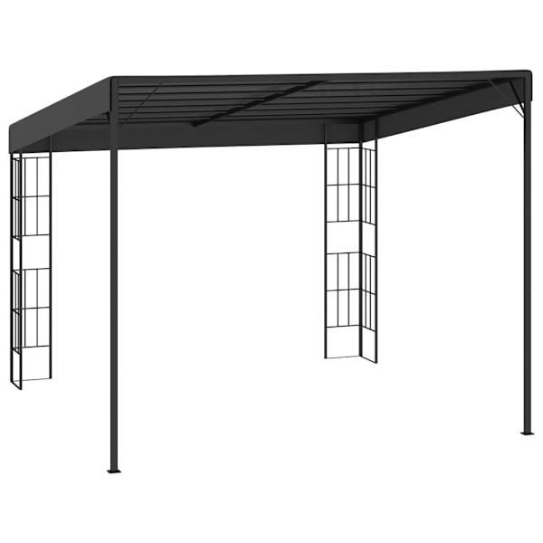 vidaXL Väggmonterad paviljong 3x3 m antracit tyg Antracit