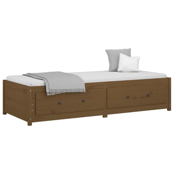 vidaXL Dagbädd 90x190 cm massiv furu honungsbrun Brun