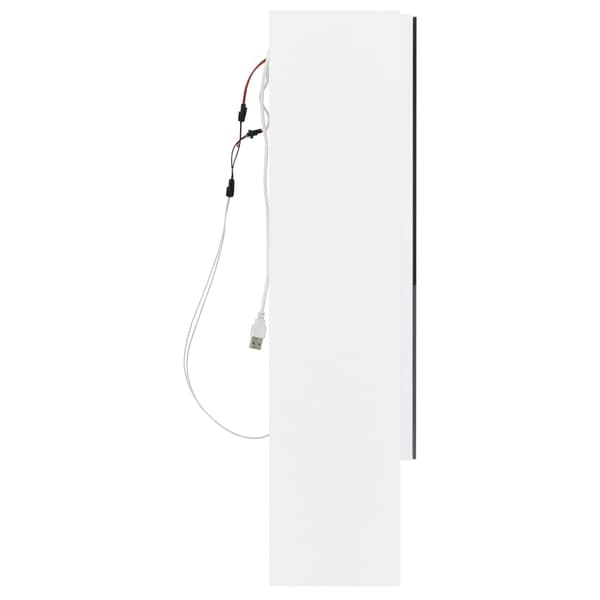 vidaXL LED-Spegelskåp för badrum vit 80x15x60 cm MDF Vit