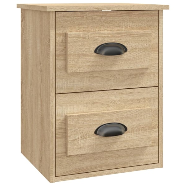 vidaXL Väggmonterade sängbord 2 st sonoma-ek 41,5x36x53cm Brun