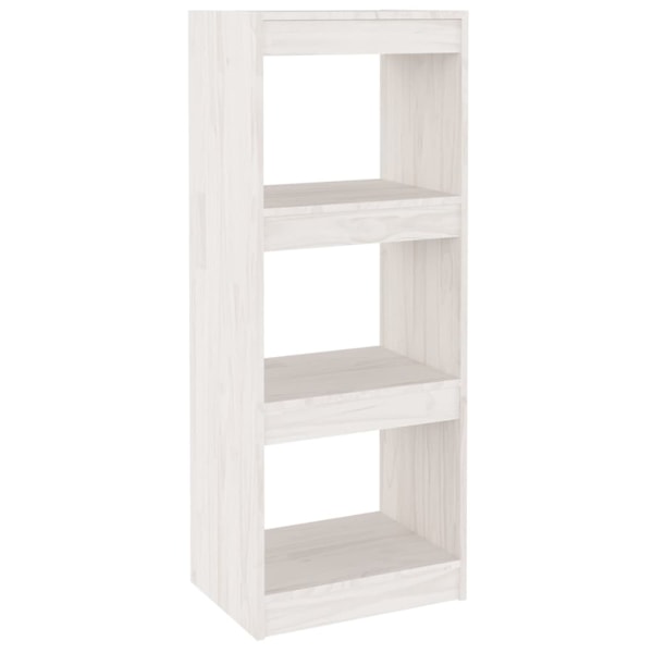 vidaXL Bokhylla/Rumsavdelare vit 40x30x103,5 cm furu Vit