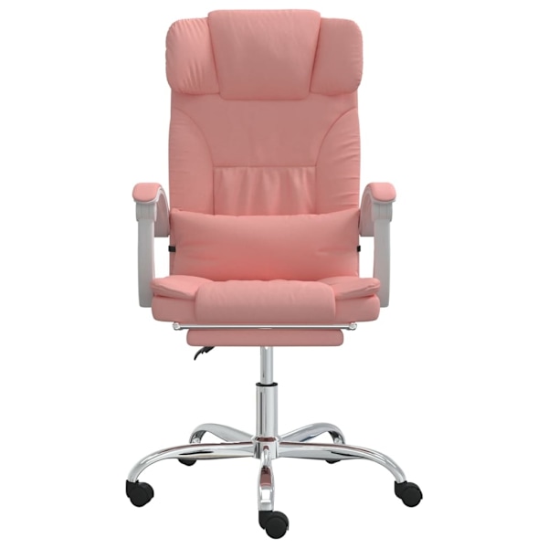 vidaXL Kontorsstol rosa konstläder Rosa