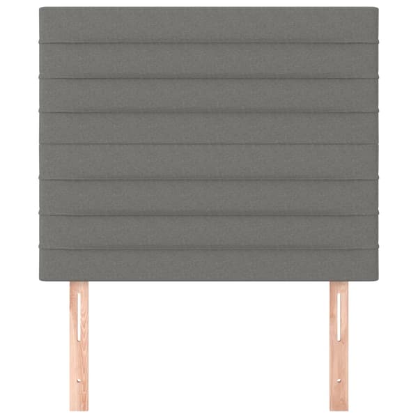 vidaXL Sänggavel 2 st mörkgrå 80x5x78/88 cm tyg Grå