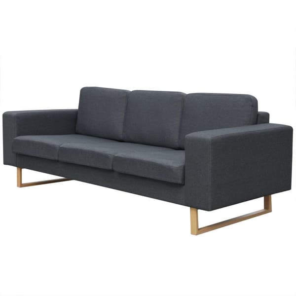 vidaXL Set med 2-sits- och 3-sitssoffa mörkgrå grå