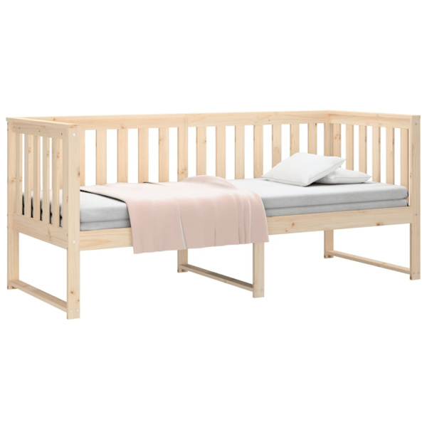 vidaXL Dagbädd 75x190 cm massivt furu Brun