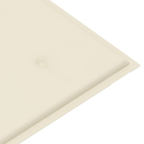 vidaXL Trädgårdsbänk med dyna 120 cm bambu Creme