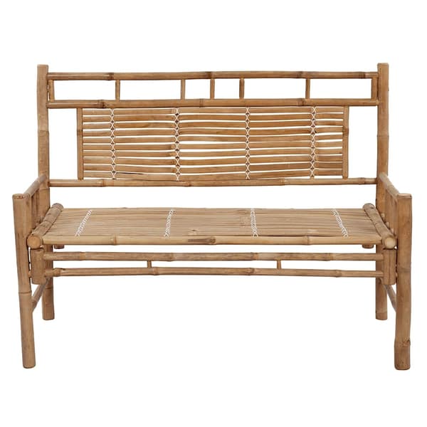 vidaXL Trädgårdsbänk med dyna 120 cm bambu Grön