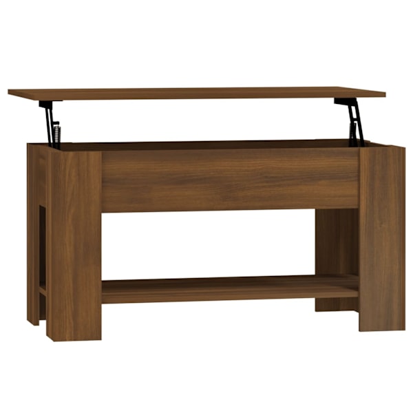 vidaXL Soffbord brun ek 101x49x52 cm konstruerat trä Brun