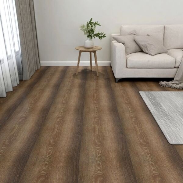 vidaXL Självhäftande golvplankor 55 st PVC 5,11 m² brun Brun