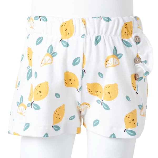 vidaXL Shorts för barn ecru 140 Vit