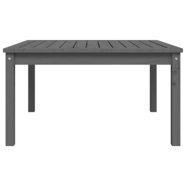vidaXL Trädgårdsbord grå 82,5x82,5x45 cm massiv furu Grå