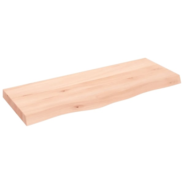 vidaXL Bordsskiva 100x40x(2-6) cm obehandlad massiv ek Brun
