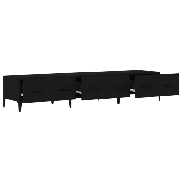 vidaXL Tv-bänk svart 150x34,5x30 cm konstruerat trä Svart