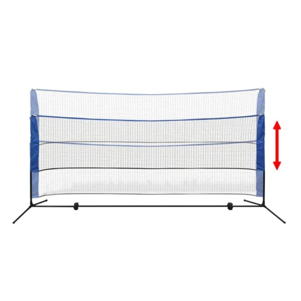 vidaXL Badmintonnät med fjäderbollar 300x155 cm Flerfärgsdesign