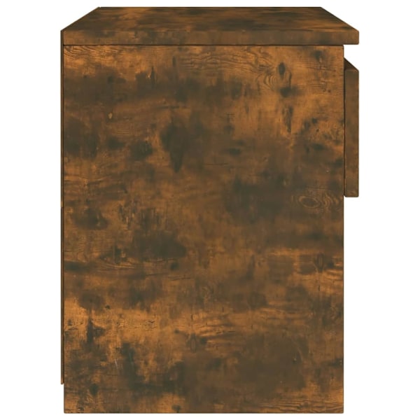 vidaXL Sängbord 2 st rökfärgad ek 40x30x39 cm konstruerat trä Brun