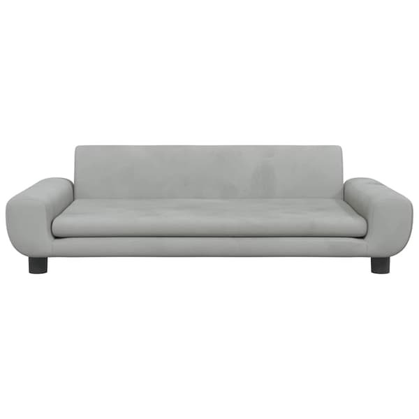 vidaXL Hundbädd ljusgrå 100x54x33 cm sammet Grå