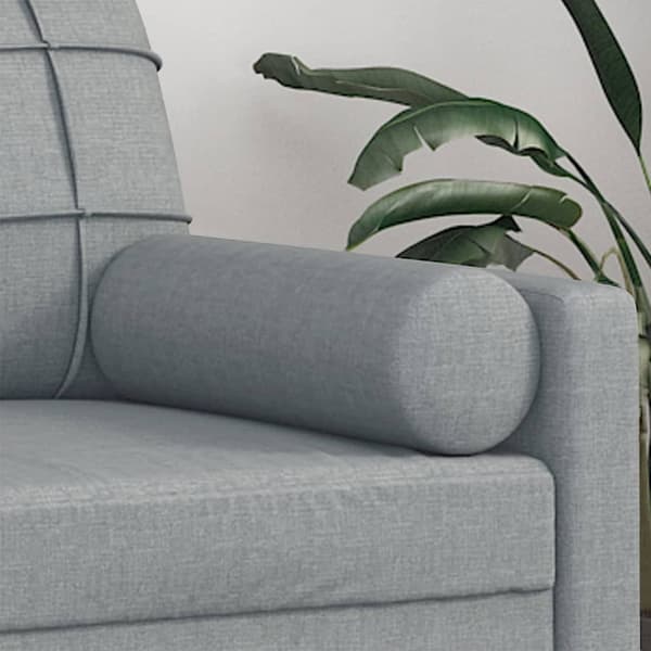 vidaXL Prydnadskuddar 2 st ljusgrå Ø15x50 cm tyg Grå