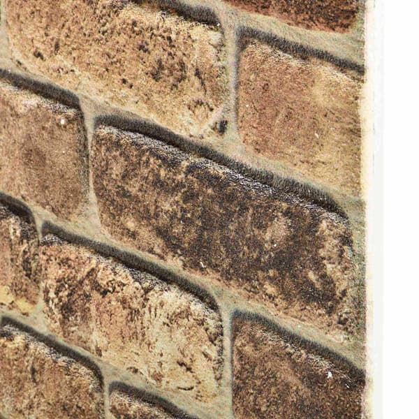 vidaXL Väggpaneler 10 pcs Mörk Sand 100 x 50 cm EPS Skum Beige