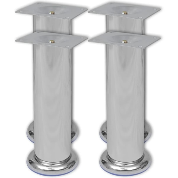 vidaXL Runda soffben 8 st krom 180 mm Silver