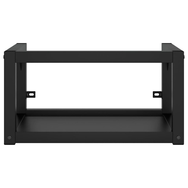 vidaXL Väggmonterad ram för tvättställ svart 59x38x31 cm järn Svart