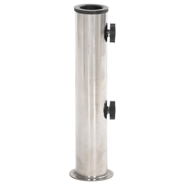 vidaXL Parasollfot för Ø38/48 mm stolpe silver rostfritt stål Silver