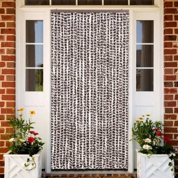 vidaXL Insektsdraperi brun och vit 100x220 cm chenille Brun