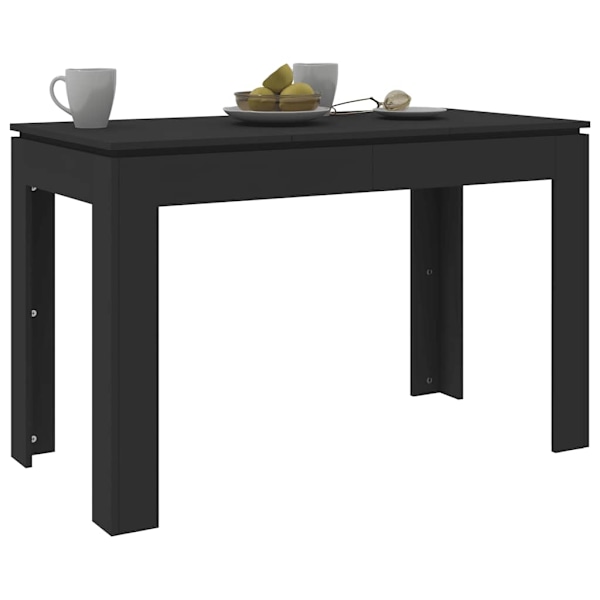 vidaXL Matbord svart 120x60x76 cm konstruerat trä Svart
